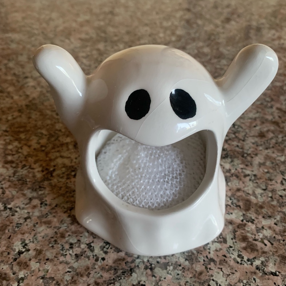 Ghost Ceramic Dish Sponge Holder